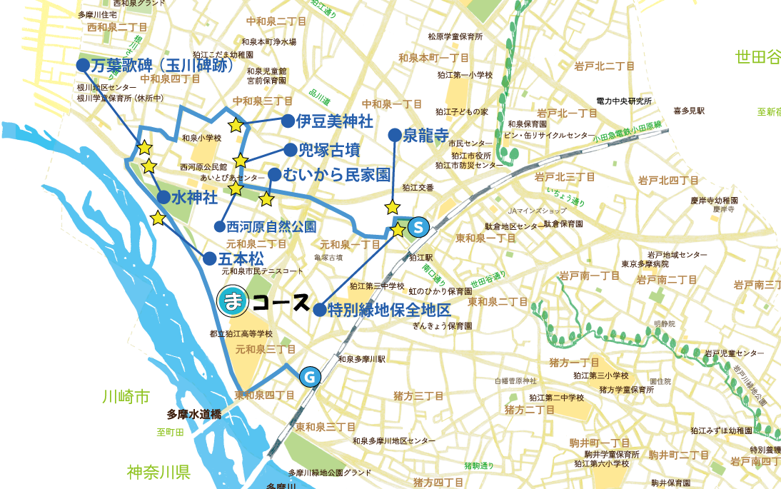 「ま」コース　地図
